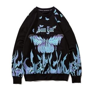 Boom Shakalaka BOOM TIME Butterfly Crewneck Sweater